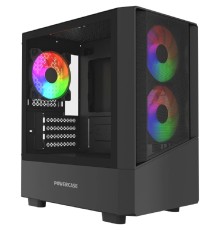 Powercase Корпус Mistral Micro A15B, Tempered Glass, 3x120mm FRGB fan, чёрный, mATX  (CMMA15B-L3)