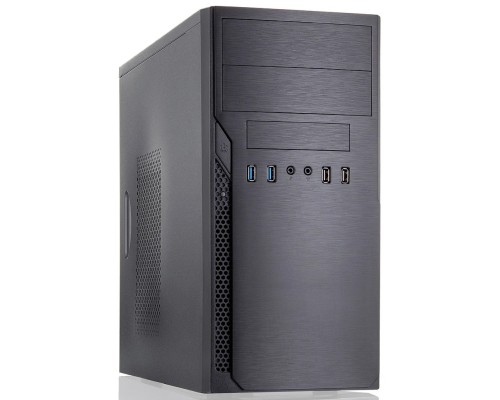[Корпус] Корпус с блоком питания 450Вт./ Case Foxline FL-628-FZ450R-U32-S mATX case, black, w/PSU 450W 12cm, w/2xUSB2.0, w/2xUSB3.0 w/pwr cord, w/o FAN, E-lock support