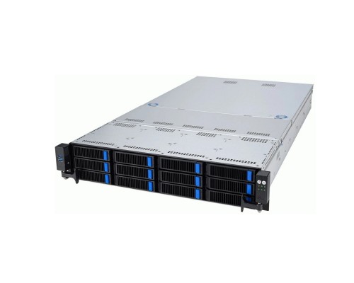 [серверная платформа] Серверная платформа/ ASUS RS521A-E12-RS12U, 2U, 1 x  SP5 (LGA 6096) 4th/5th gen AMD EPYC (STD HS up to 400W), 24 x DIMM slots DDR5 (6400/5600 with 9005 series, 4800 with 9004 series), Up to 5xPCIe Gen