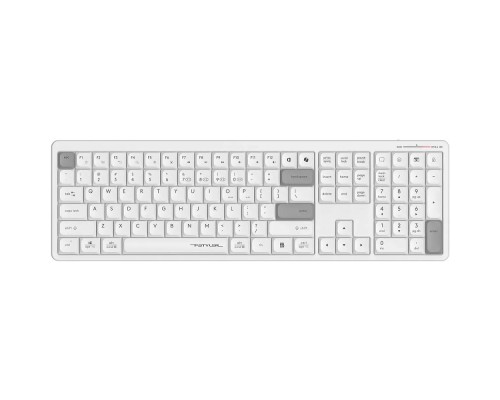 [Клавиатура] Клавиатура беспроводная A4Tech Fstyler FBX55C white (USB, BT/Radio, slim, Multimedia) (FBX55C)