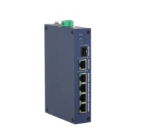 DAHUA DH-CHS4106-4ET 6-портовый коммутатор облачный 4 RJ45 10/100Мбит/с, 1 RJ45 10/100/1000Мбит/с (uplink), 1 SFP 1000Мбит/с (uplink  IP30, IK06; DIN-рейку