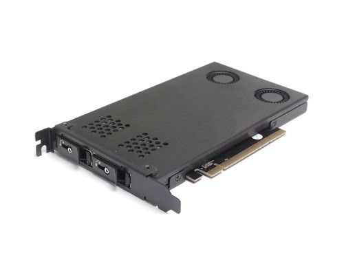 [Опция к серверу] Procase P2-102-M2-BK Корзина 2*M.2 NVMe Gen4 SSD(length 2242/2260/2280 ),PCIe x4 NVMe and PCIe-AHCI M.2 SSD (черный) hotswap mobie rack module (1x expantion slot),FH