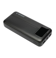 Gembird Портативный аккумулятор, 20000мАч, QC/PD, дисплей, черный (GPB-20Q)
