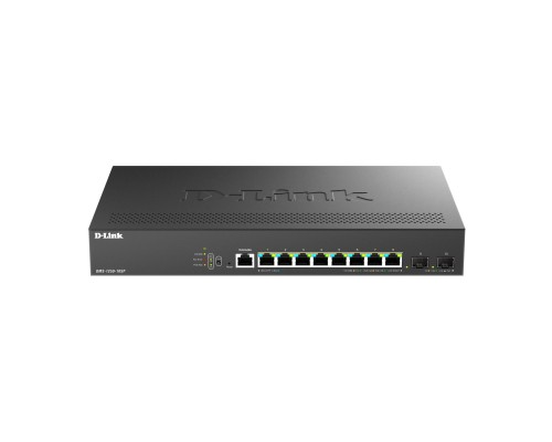 [Сетевое оборудование] D-Link DMS-1250-10SP/A1A/6KV Управляемый L2 коммутатор с 8 портами 10/100/1000/2.5GBase-T и 2 портами 10GBase-X SFP+ (8 портов PoE 802.3af/at, PoE-бюджет 240 Вт)