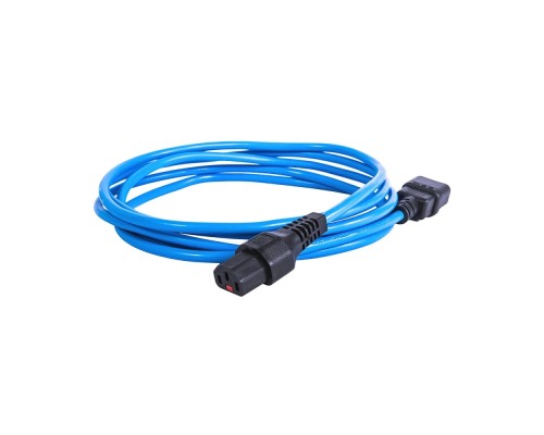 [Аксессуар] REM Шнур питания с фиксатором IEC 60320 C13/IEC 60320 C14, 10 А / 250 В (3 * 1,0), длина 1,8 м, синий R-10-Cord-C13-C14-1.8-Blue 