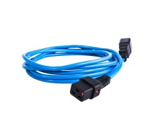REM Шнур питания с фиксатором IEC 60320 C19/IEC 60320 C20, 16 А / 250 В (3 * 1,5), длина 1,8 м, синий R-16-Cord-C19-C20-1.8-Blue