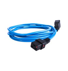 REM Шнур питания с фиксатором IEC 60320 C19/IEC 60320 C20, 16 А / 250 В (3 * 1,5), длина 1,8 м, синий R-16-Cord-C19-C20-1.8-Blue