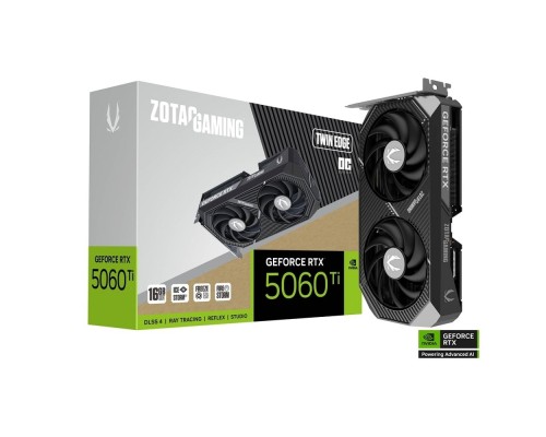 [Видеокарта] Видеокарта ZOTAC GAMING GeForce RTX 5060 Ti Twin Edge OC 16Gb DDR7 128 bit  2407/2602 MHz  3*DP/HDMI  2*FAN (ZT-B50620H-10M) RTL