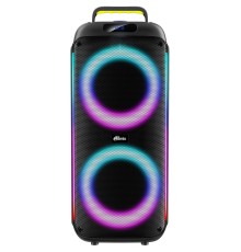 RITMIX SP-640B черный {Bluetooth, FM-радио, RGB-подсветка, AUX, USB, microSD (до 32 Гб, MP3), дисплей: LED, до 6 часов, вход: Jack 6.3 мм, Jack 3.5 мм}