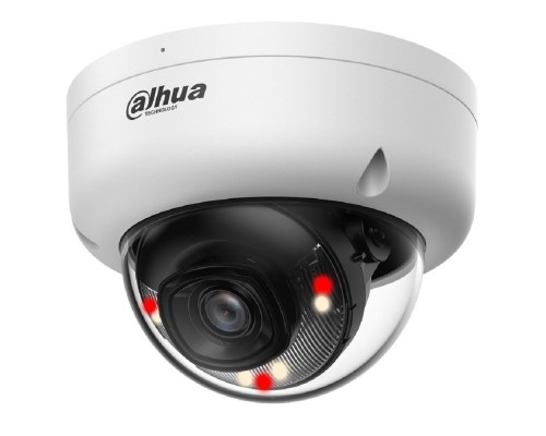 [Видеонаблюдение] DAHUA DH-IPC-HDBW1239E1P-A-IL-0360B-S6 Уличная купольная IP-видеокамера с ИК 30м и LED 30м 2Мп; 1/2.8” CMOS; объектив 3.6мм; IP67, IK08;  металл, пластик
