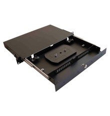 Cabeus ODF-19-2FP-16SC-K-BK-T Кросс оптический стоечный выдвижной,  с замком, 19, до 16 портов SC(DLC), кассета - 1шт., черный