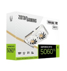 Видеокарта ZOTAC GAMING GeForce RTX 5060 Ti Twin Edge OC White Edition 16GB GDDR7 128 bit 2407/2602 MHz  3xDP/HDMI 3*FAN (ZT-B50620Q-10M) RTL