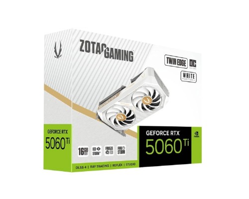 [Видеокарта] Видеокарта ZOTAC GAMING GeForce RTX 5060 Ti Twin Edge OC White Edition 16GB GDDR7 128 bit 2407/2602 MHz  3xDP/HDMI 3*FAN (ZT-B50620Q-10M) RTL
