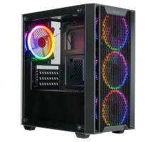 Ginzzu CL650 mATX FAN 4*12FRGB  передняя панель Решетка