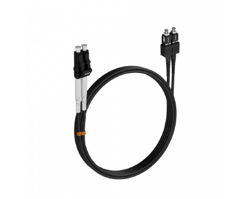 [Оптический кабель] Шнур оптический NTSS dpc LC/UPC-SC/UPC 50/125 3.0мм 1м черный LSZH (патч-корд)