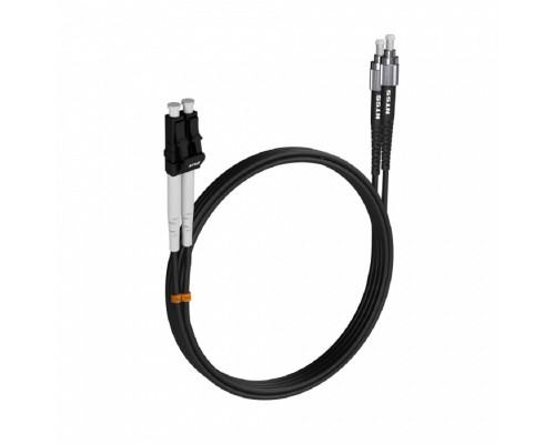 [Оптический кабель] Шнур оптический NTSS dpc LC/UPC-FC/UPC 9/125 3.0мм 5м черный LSZH (патч-корд)