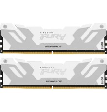 Память оперативная/ Kingston 64GB 6400MT/s DDR5 CL32 DIMM (Kit of 2) FURY Renegade White XMP