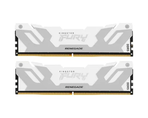 [Модуль памяти] Память оперативная/ Kingston 64GB 6400MT/s DDR5 CL32 DIMM (Kit of 2) FURY Renegade White XMP
