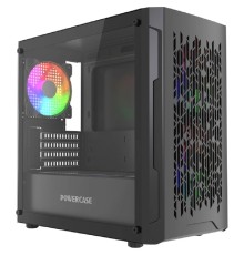 Powercase Mistral Micro D3B ARGB V2, Tempered Glass, 2x 140mm ARGB PWM+1x 120mm ARGB PWM, чёрный, mATX  (CMMDB-A3-V2)