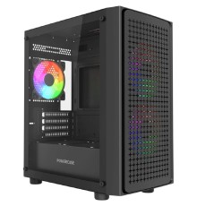 Powercase Mistral Micro EM20, Tempered Glass, 2x140mm + 1x120mm FRGB fan, чёрный, mATX  (CMMEM20B-L3)
