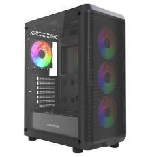 Powercase Mistral EA22, Tempered Glass, 4x 120mm FRGB Fan, чёрный, ATX  (CMAEA22-L4)
