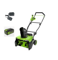 Greenworks GD40STX2 Снегоуборщик аккумуляторный, 40V, 51 см, с 1хАКБ 5 Ач и ЗУ [2603407UG]