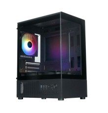 Корпус XASTRA Q300M 3FRGB Black mATX/Aquarium/Screewless/ 3x120mm FRGB FC fans/ Q300M-3FC12F