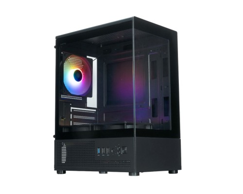 [Корпуса] Корпус XASTRA Q300M 3FRGB Black mATX/Aquarium/Screewless/ 3x120mm FRGB FC fans/ Q300M-3FC12F