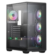 Корпус XASTRA Q600 6ARGB-C10-UC Black ATX/Aquarium/Screewless/6x120mm ARGB PWM FM fans/Argb+PWM HUB 10port/ Type-C / Q600-6FM12A-C10-UC