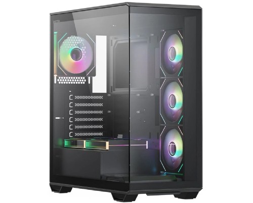 [Корпуса] Корпус XASTRA Q600 6ARGB-C10-UC Black ATX/Aquarium/Screewless/6x120mm ARGB PWM FM fans/Argb+PWM HUB 10port/ Type-C / Q600-6FM12A-C10-UC