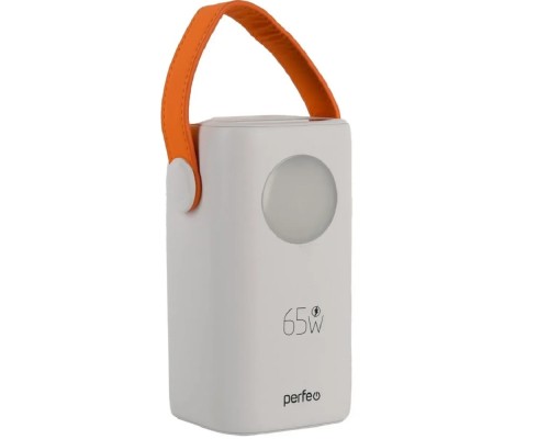 [Аксессуар] Perfeo Powerbank MOON 65W 40000 mAh/LED дисплей/PD+QC 3.0/2Type-C/2 USB/,max 65W/White