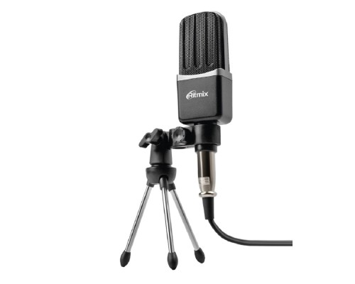 [Наушники, микрофоны RITMIX] RITMIX RDM-123 Black {Подключение XLR - jack 3,5 мм, }
