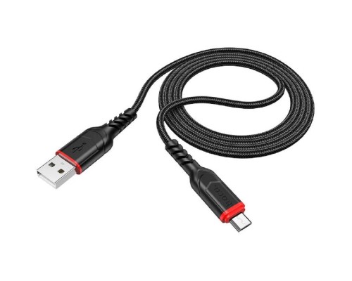 [кабели] HOCO X59/ USB кабель Micro/ 1m/ 2.4A/ Нейлон/ Black