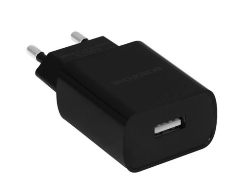 [Аксессуар] BOROFONE BA20A/ Сетевое ЗУ + Кабель Type-C 1m/ 1 USB/ Выход: 10.5W/ Black