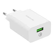 BOROFONE BA21A/ Сетевое ЗУ/ QC 3.0/ 1 USB/ Выход: 5V_9V_12V, 18W/ White