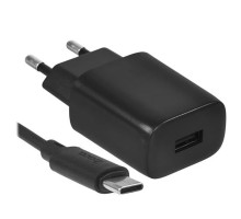 HOCO C134A/ Сетевое ЗУ + Кабель Type-C 1m/ 1 USB/ Выход: 10.5W/ Black
