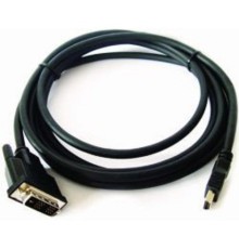 Кабель HDMI-DVI Cablexpert CC-HDMI-DVI-10, 19M/19M, single link, медь, позол.разъемы, экран, 3.0м, черный, пакет
