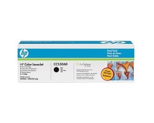 [Расходные материалы] HP CC530AD Картридж ,Black{LJ CP2025/CM2320, Black, 2-pack}