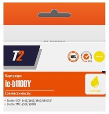 T2 LC-1100Y/LC-980Y Картридж для Brother DCP-145C/165C/185C/365CN/375CW/385C/395CN/585CW,J715W,6690CW,MFC-250C/290C/490CW/J790CW/990CW, желтый