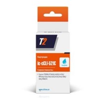 T2 CLI-521C (IC-CCLI-521C) Картридж для Canon PIXMA iP3600/4600/4700/MP540/620/630/980, голубой, с чипом