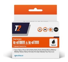 T2 C13T08114A/C13T11114A (IC-ET0811) Картридж для  Epson Stylus Photo R270/R290/R390/RX690/TX700, черный, с чипом