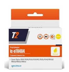 T2 C13T048440  Картридж (IC-ET0484) для Epson Stylus Photo R200/R300/RX500/RX600, желтый, с чипом