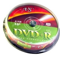 Диски VS DVD+R 4.7Gb, 16x, Cake Box 10шт.(620533)