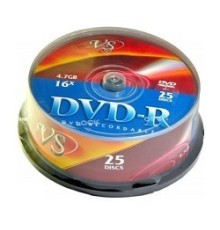 Диски VS DVD-R 4.7Gb, 16x, Cake Box 25шт.