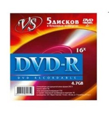 Диски VS DVD-R 4.7Gb, 16x (конверт 5шт.) (620359)