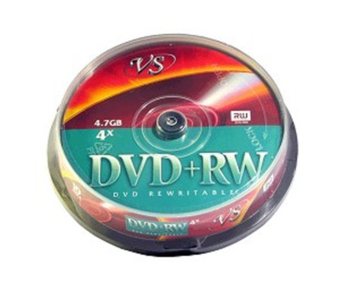 [Диск] Диски VS DVD+RW 4.7Gb, 4x, Cake Box 10шт.(620632)