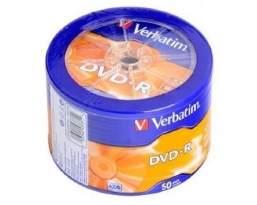 [Диск] Verbatim  Диски DVD-R  4.7Gb 16-х, 50шт. Shrink (43731)