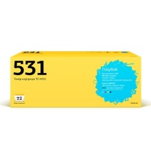 T2 CC531A Картридж (TC-H531) для CP2025n/CP2025dn/CM2320n MFP/CM2320nf MFP, голубой,с чипом