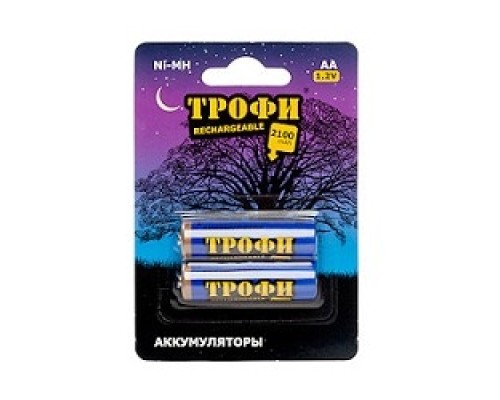 [Аккумулятор] ТРОФИ HR6-2BL 2100 mAh  (2шт в уп-ке)