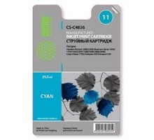 Cactus C4836A Картридж №11 для HP BIJ 1000/1100/1200/2200/2300/2600/2800, голубой